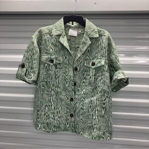 C/MEO Collective Green Textured Men's Shirt